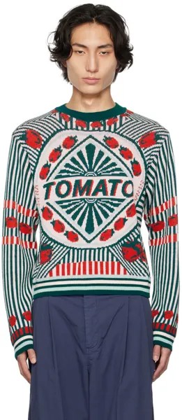 Разноцветный свитер с банкой помидоров Henrik Vibskov