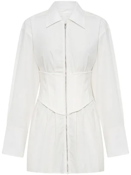 Dion Lee платье мини из органического хлопка, белый