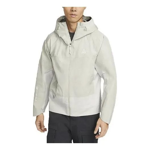 Куртка Men's Nike Casual Waterproof Hooded Long Sleeves Jacket Light Gray, серый