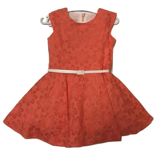 Платье mmdadak, размер 134, коралловый, красный