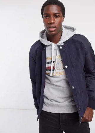 Нейлоновый бомбер Tommy Hilfiger-Темно-синий