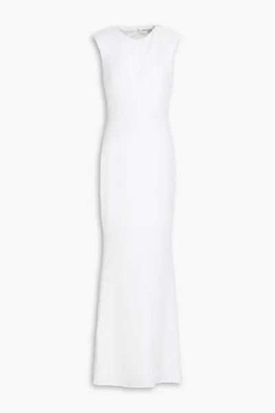 Сетчатое платье с пайетками Badgley Mischka, белый