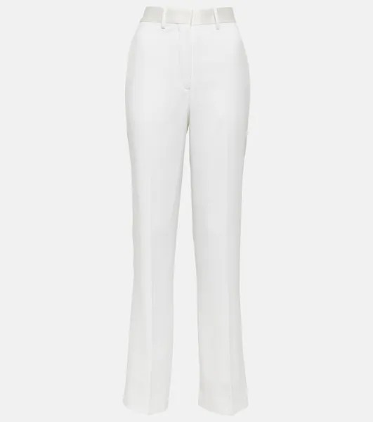 Прямые брюки с высокой посадкой Victoria Beckham, белый