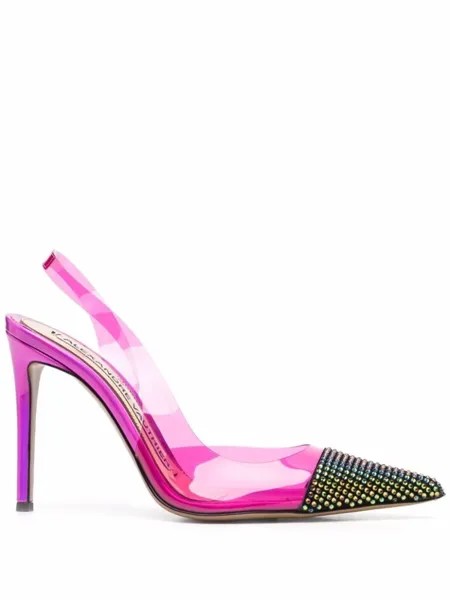 Alexandre Vauthier туфли с контрастным носком и ремешком на пятке, розовый