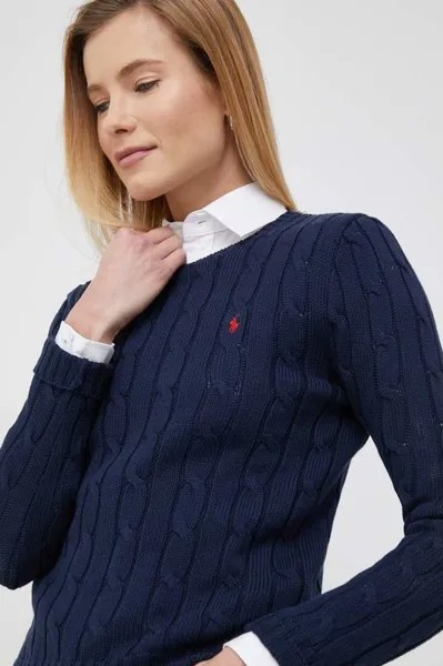 Хлопковый свитер Polo Ralph Lauren, темно-синий
