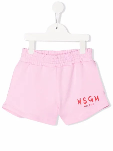 MSGM Kids спортивные шорты с логотипом