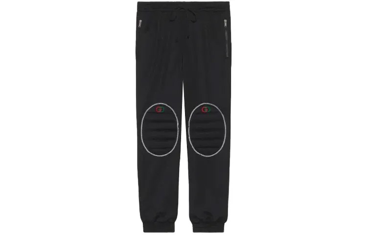 Мужские трикотажные спортивные штаны GUCCI, цвет Black
