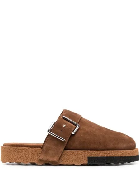 Слиперы Comfort с открытой пяткой Off-White, коричневый