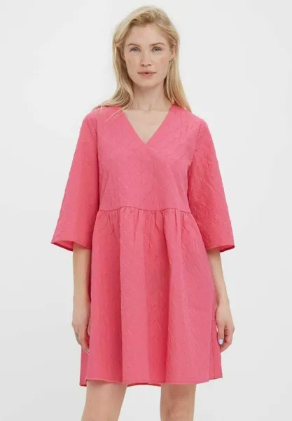 Летнее платье ярко-розового цвета Vero Moda, ярко-розовый