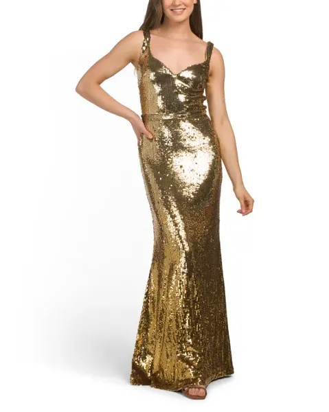 Платье Zahra с пайетками Degrade Halston, цвет Gilt