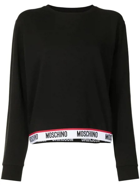 Moschino толстовка с логотипом на поясе