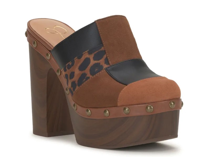 Сабо Jessica Simpson Dasally на платформе, коричневый/черный