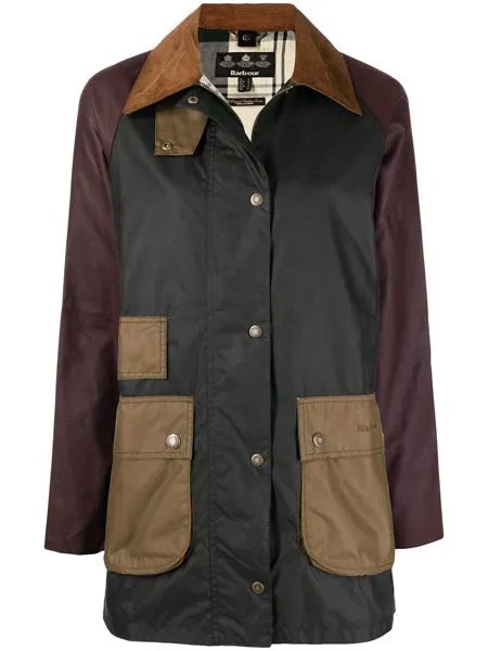Barbour куртка на молнии со вставками
