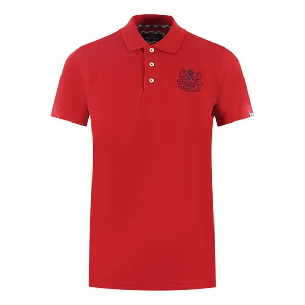 Рубашка-Поло с фирменными рукавами Aquascutum, красный