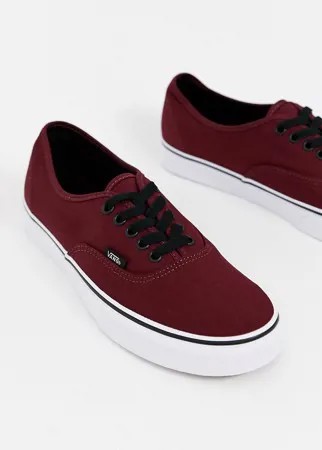 Бордовые кроссовки Vans Authentic-Красный