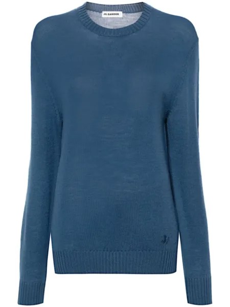 Jil Sander джемпер с круглым вырезом, синий