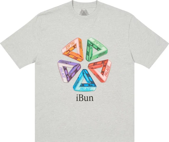 Футболка Palace Ich Bun T-Shirt 'Grey Marl', серый
