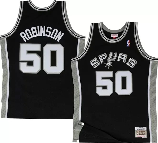 Мужская майка Mitchell & Ness San Antonio Spurs Дэвида Робинсона № 50 Swingman