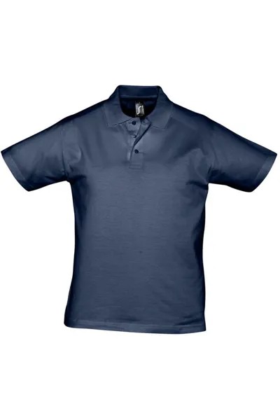 Рубашка поло с короткими рукавами из джерси Prescott SOL'S, темно-синий