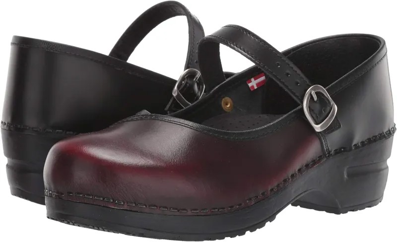 Сабо Everly Sanita, цвет Black/Bordeaux