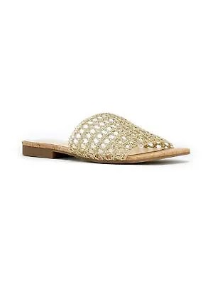 JESSICA SIMPSON Женские шлепанцы цвета шампанского с золотым ремешком Rilane Toe Slip On Slide 5,5 M