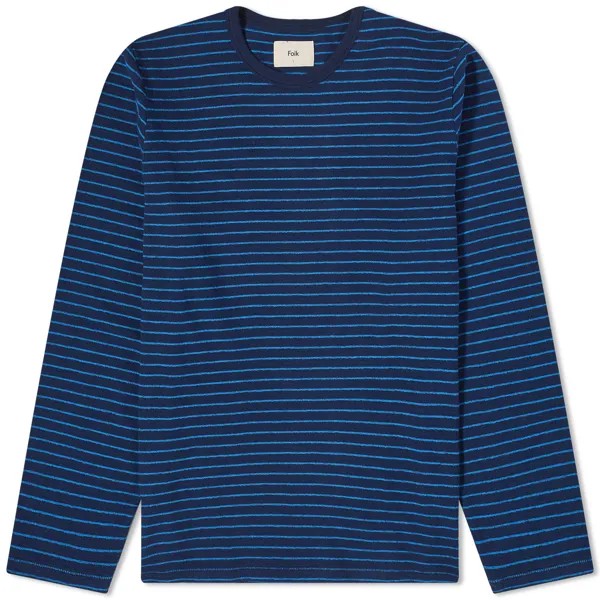 Футболка Folk Long Sleeve Striped, темно-синий