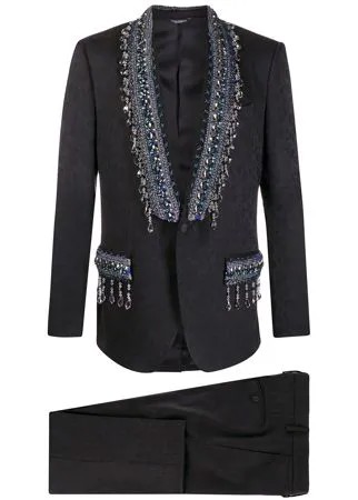 Dolce & Gabbana жаккардовый костюм-двойка с кристаллами