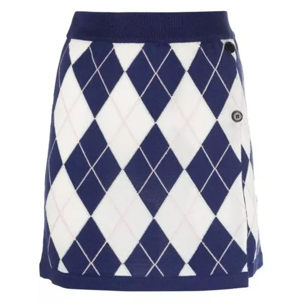 Юбка argyle check ed mini skirt Msgm, мультиколор