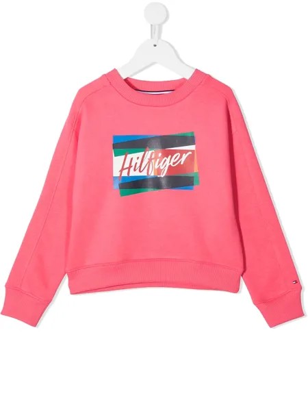 Tommy Hilfiger Junior толстовка с графичным логотипом