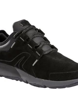 Кроссовки для активной ходьбы женские Actiwalk Comfort Leather черные, размер: 38, цвет: Черный/Антрацитовый Серый/Черный NEWFEEL Х Декатлон