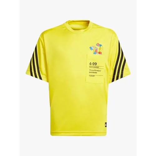 Футболка adidas, размер 128, желтый