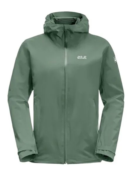 Куртка софтшелл Jack Wolfskin Regenjacke Pack & Go, хаки