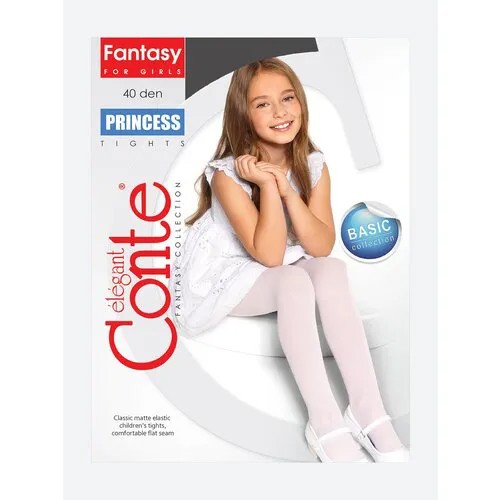 Колготки Conte-kids Princess, 40 den, размер 116-122, серый