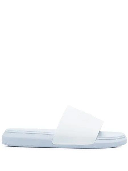 Alexander McQueen однотонные шлепанцы, синий