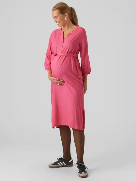Платье-рубашка для беременных Mamalicious Misty Lia, цвет фуксия Fedora
