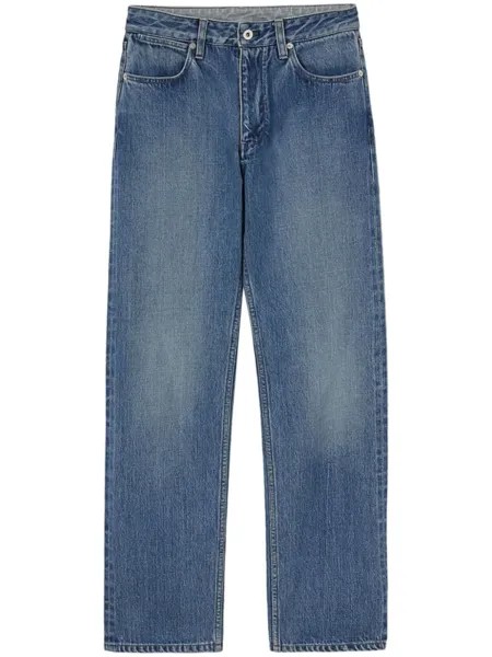 Jil Sander прямые джинсы с логотипом, синий
