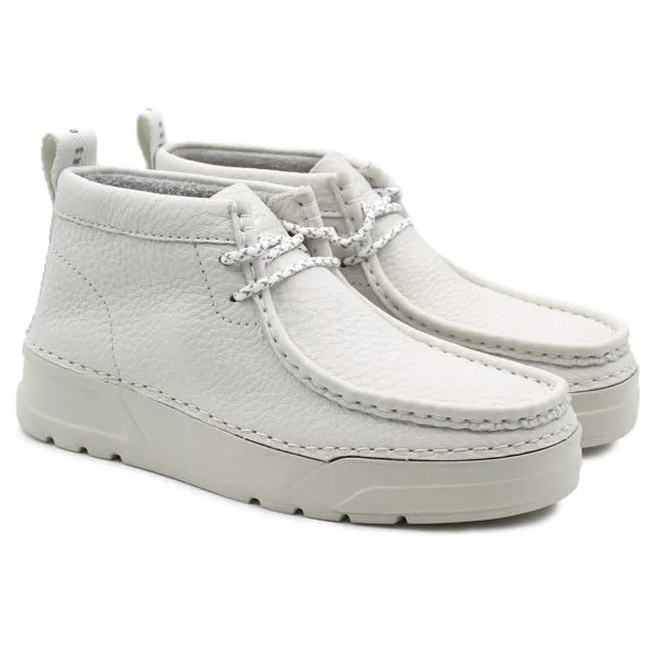 Женские высокие кеды Clarks (OriginWallabee 26157268), белые