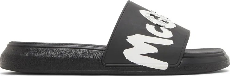 Сандалии Alexander McQueen Rubber Pool Slide Graffiti - Black, черный