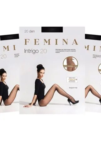 Женские колготки Femina, Intrigo 20 den набор 3 шт., черный, размер 2