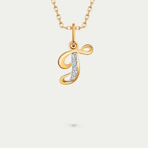 Подвеска GOLD CENTER, золото, 585 проба, фианит