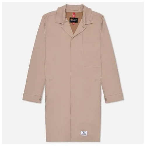 Пальто ALPHA INDUSTRIES демисезонное, подкладка, размер S, бежевый
