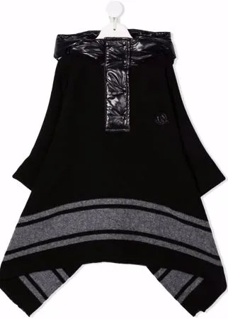 Moncler Enfant шерстяное пальто с логотипом