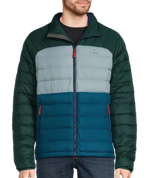 Пуховик L.L.Bean Bean's с цветными блоками, синий