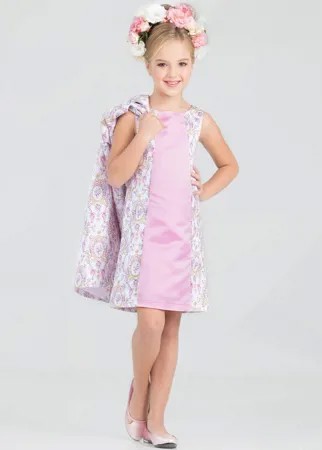 Комплект светло-лилового цвета платье и пальто 