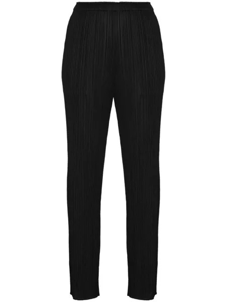 Укороченные плиссированные брюки Pleats Please Issey Miyake, черный