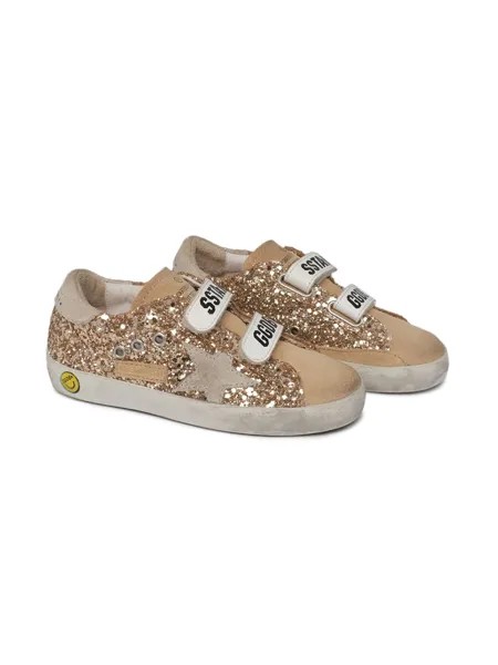 Golden Goose Kids кеды Old School на липучках