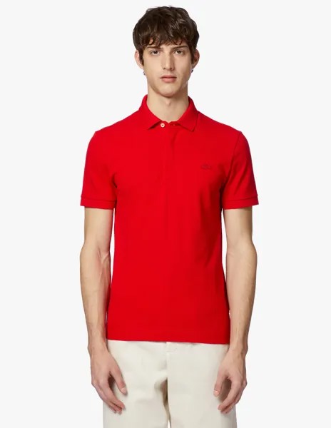 Поло с короткими рукавами стандартной посадки Lacoste, цвет Rosso