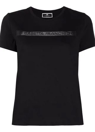 Elisabetta Franchi футболка с вышитым логотипом