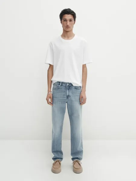 Джинсы зауженного кроя Massimo Dutti, индиго