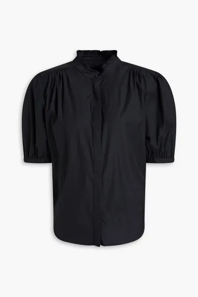Рубашка Jordan из хлопкового поплина со складками Rag & Bone, черный